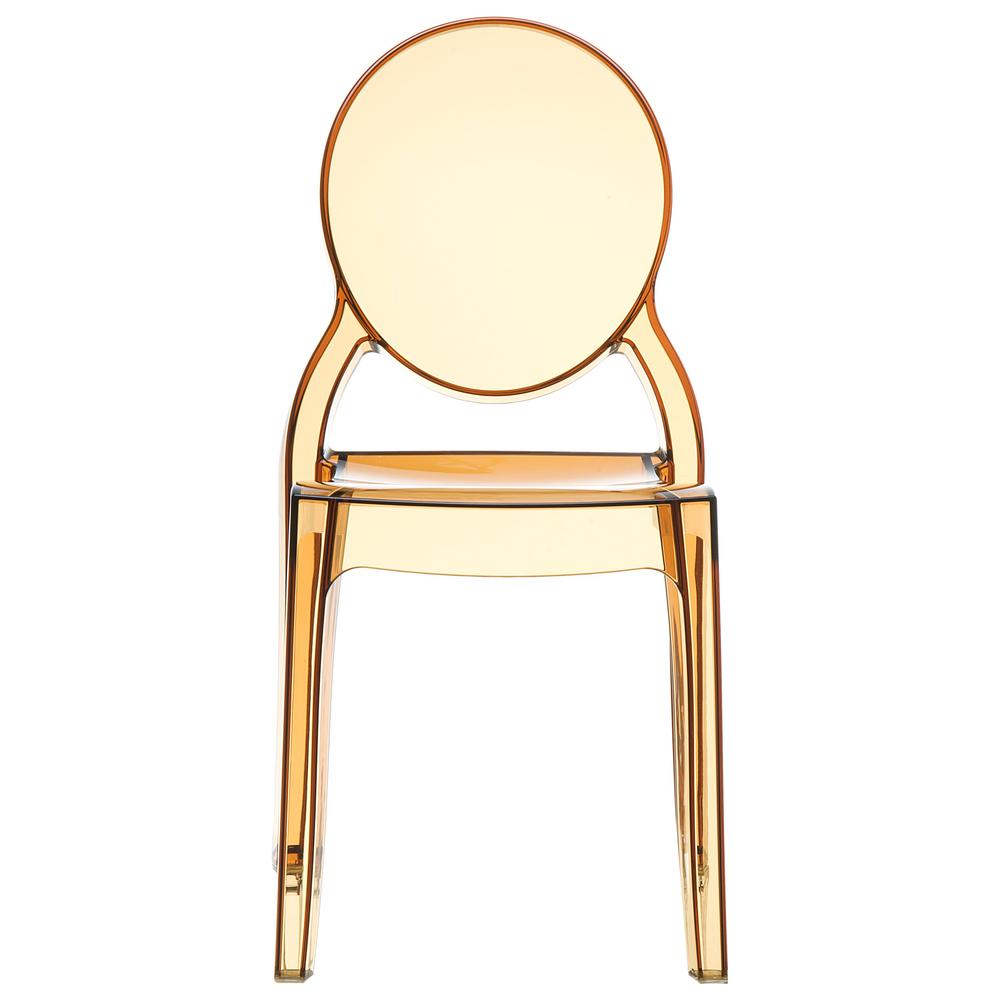 Elizabeth Polycarbonate Dining Chair Transparent Amber, Set of 2