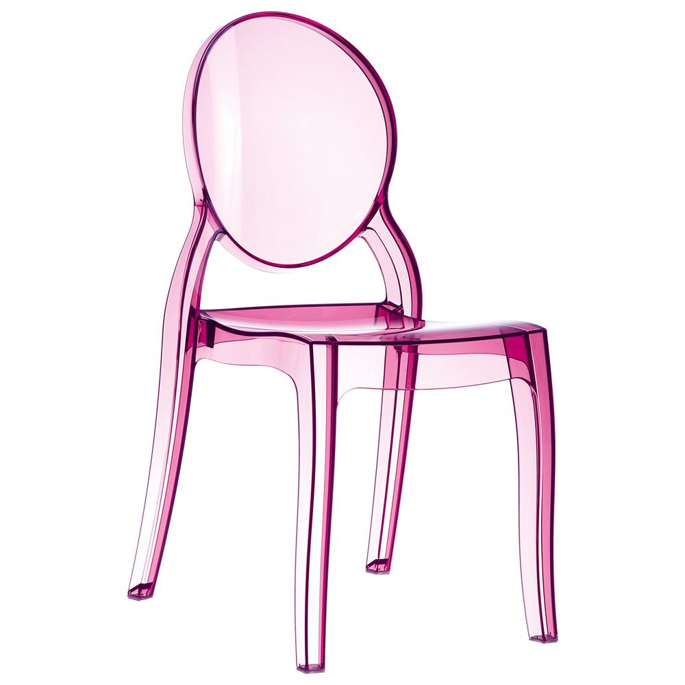 Elizabeth Polycarbonate Dining Chair Transparent Pink, Set of 2