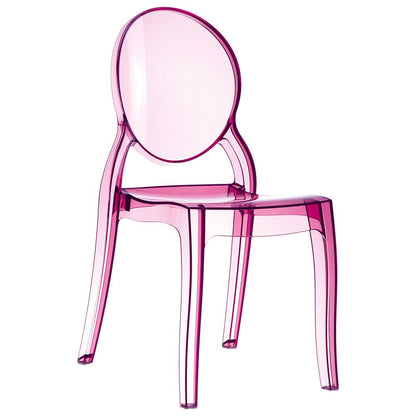 Elizabeth Polycarbonate Dining Chair Transparent Pink, Set of 2