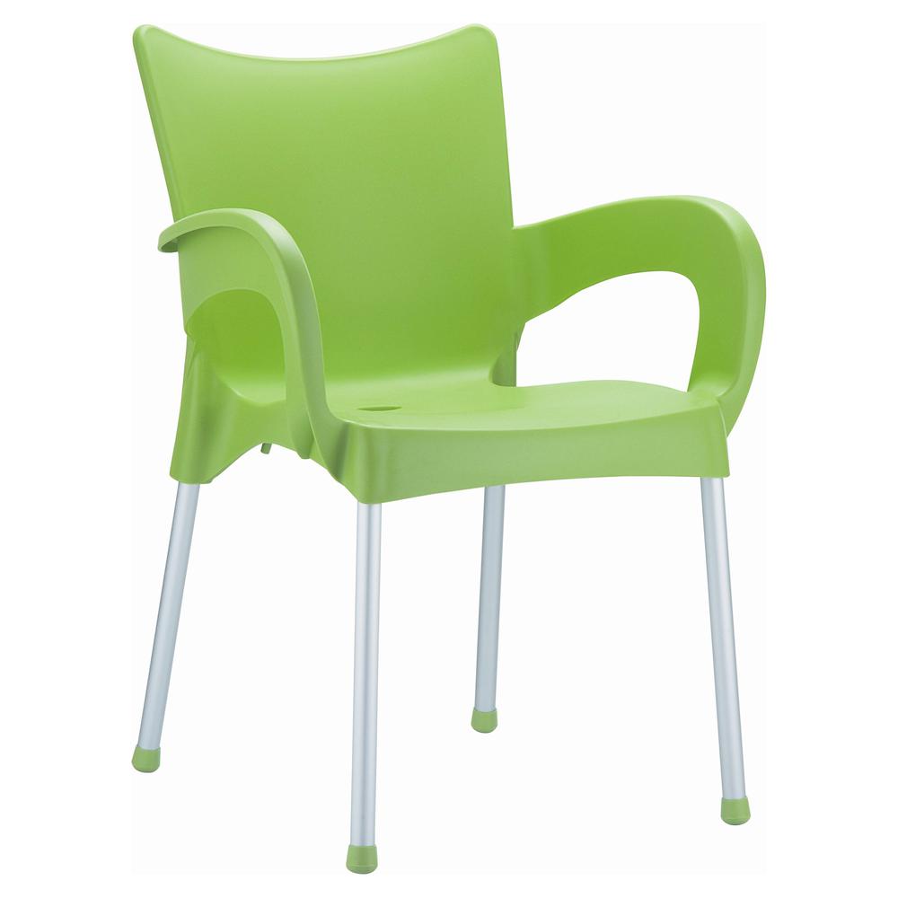 Resin Dining Arm Chair, Set of 2, Apple Green, Belen Kox