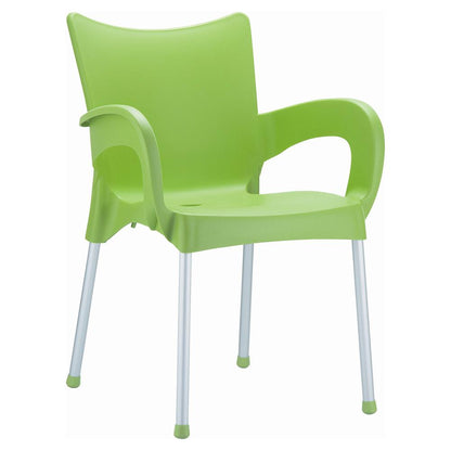 Resin Dining Arm Chair, Set of 2, Apple Green, Belen Kox