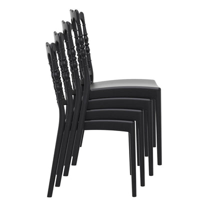 Dining Chair, Set of 2, Black, Belen Kox