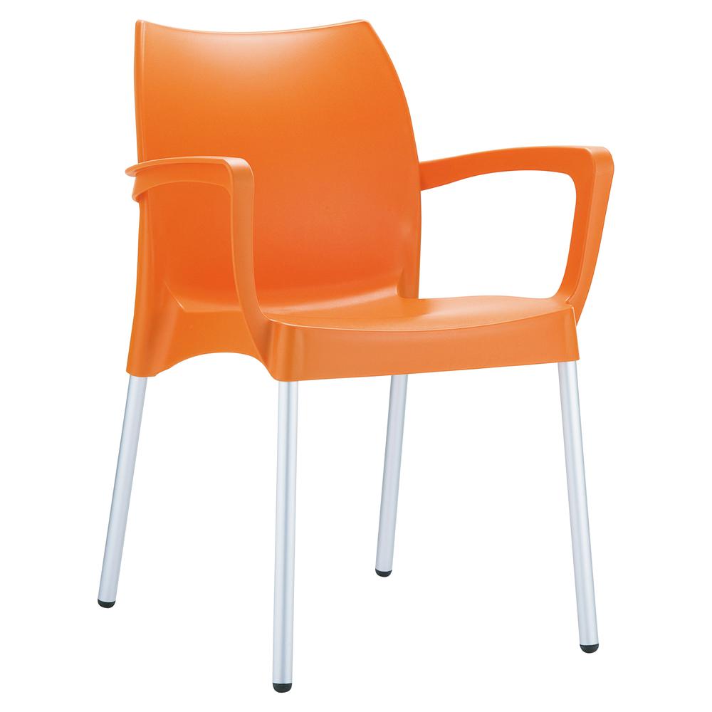Dolce Resin Outdoor Arm Chair Orange, Set of 2