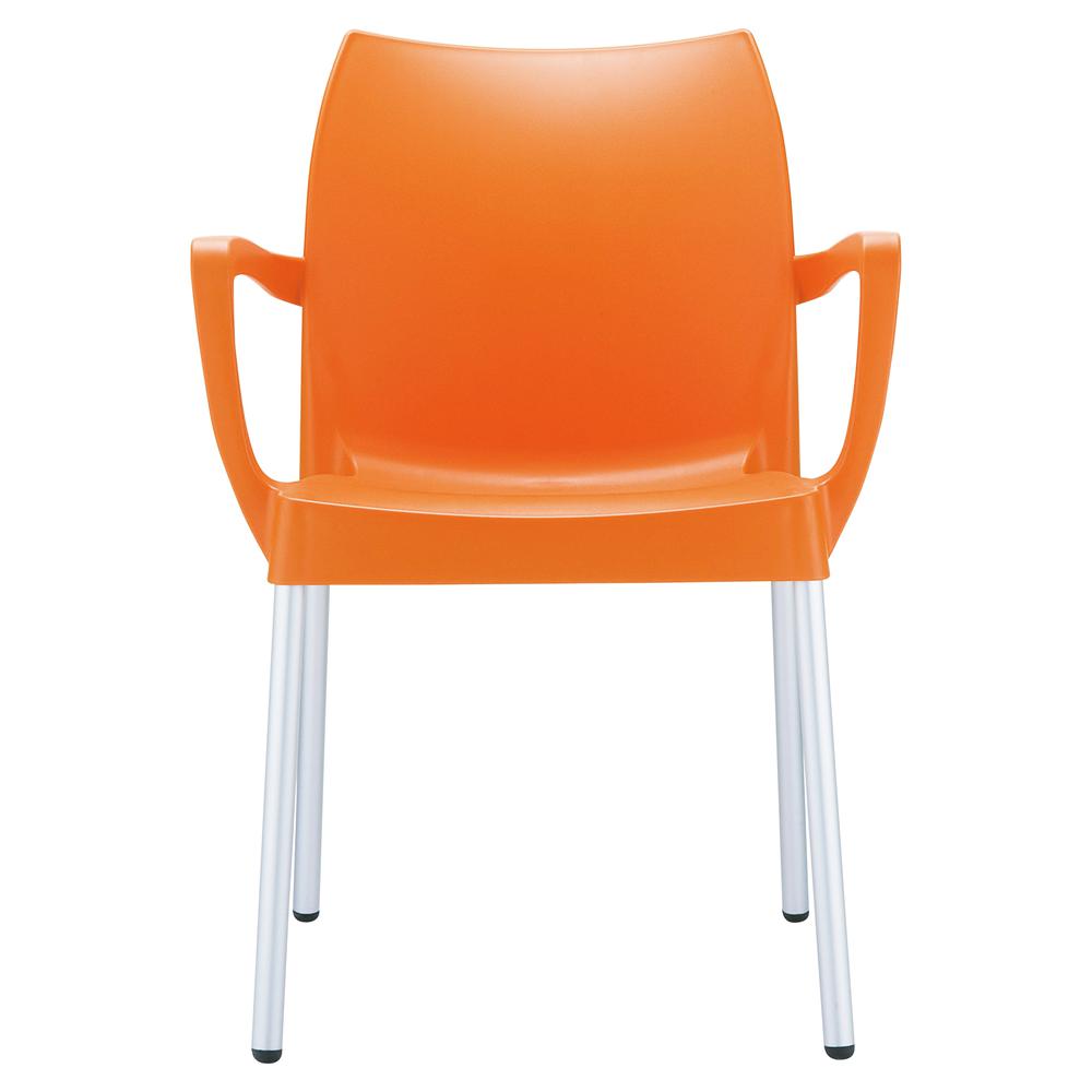 Dolce Resin Outdoor Arm Chair Orange, Set of 2