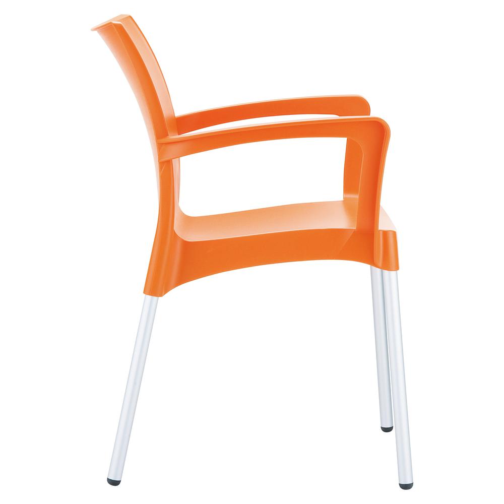 Dolce Resin Outdoor Arm Chair Orange, Set of 2