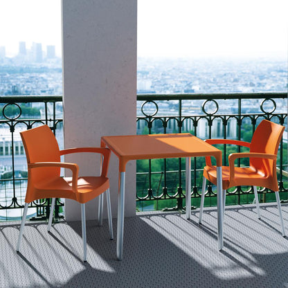Dolce Resin Outdoor Arm Chair Orange, Set of 2