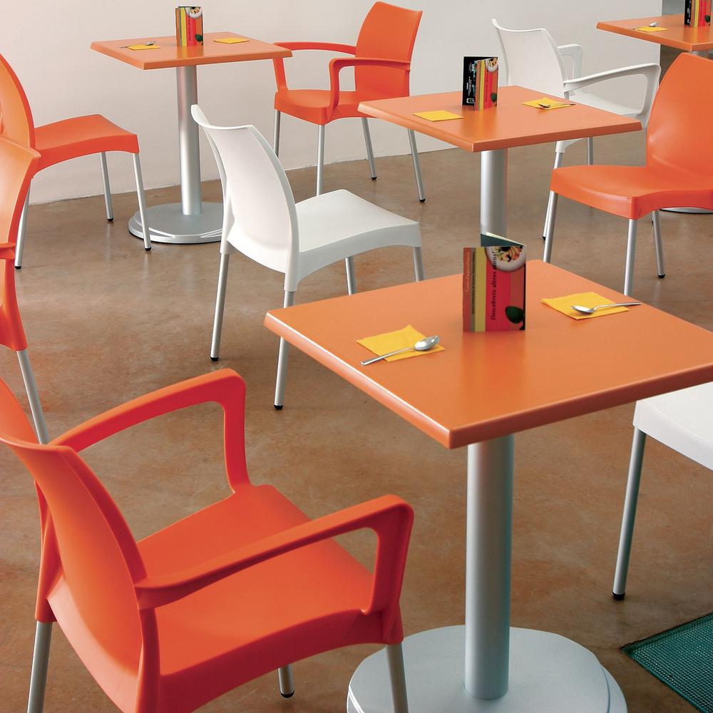 Dolce Resin Outdoor Arm Chair Orange, Set of 2