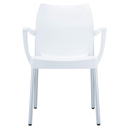 Dolce Resin Outdoor Arm Chair White, Set of 2