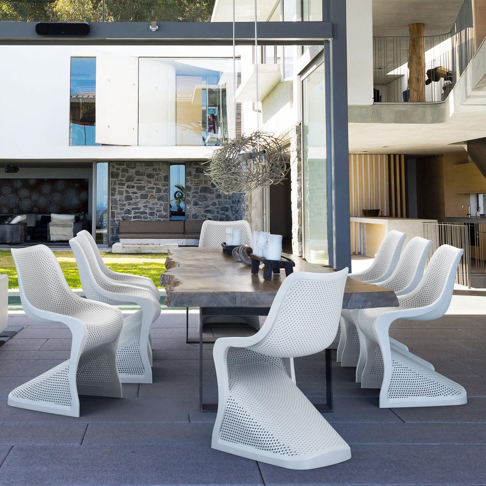 Dining Chair, Set of 2, White, Belen Kox