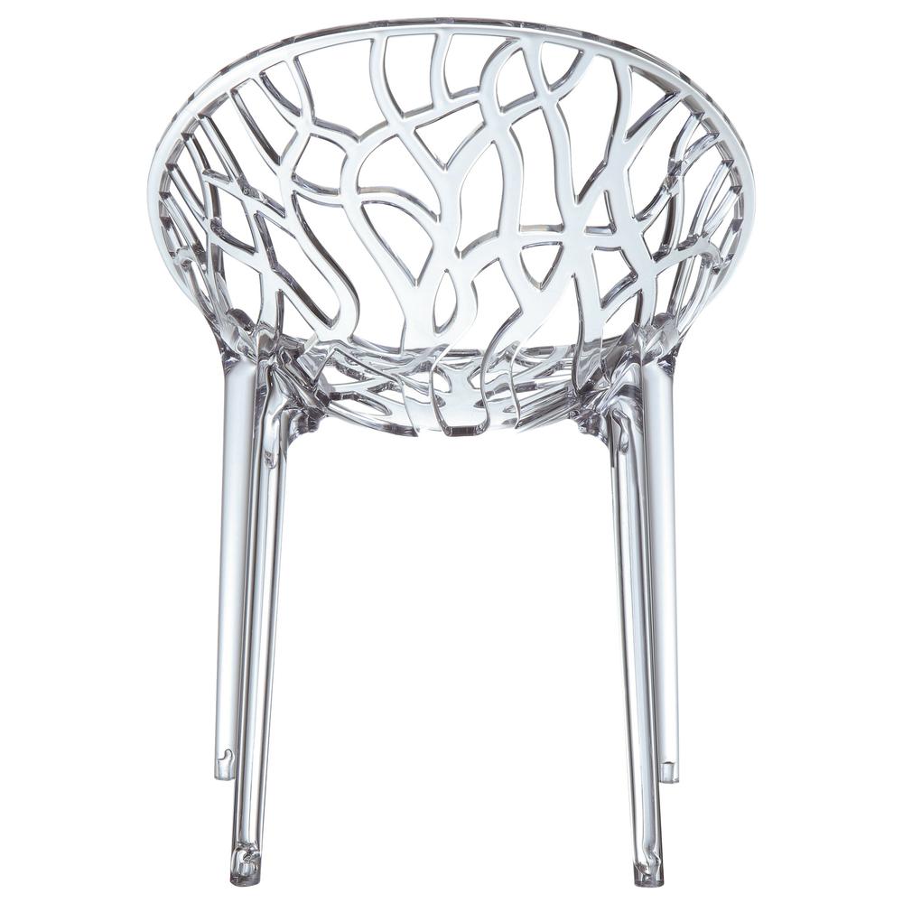 Modern Dining Chair, Set of 2, Transparent, Belen Kox