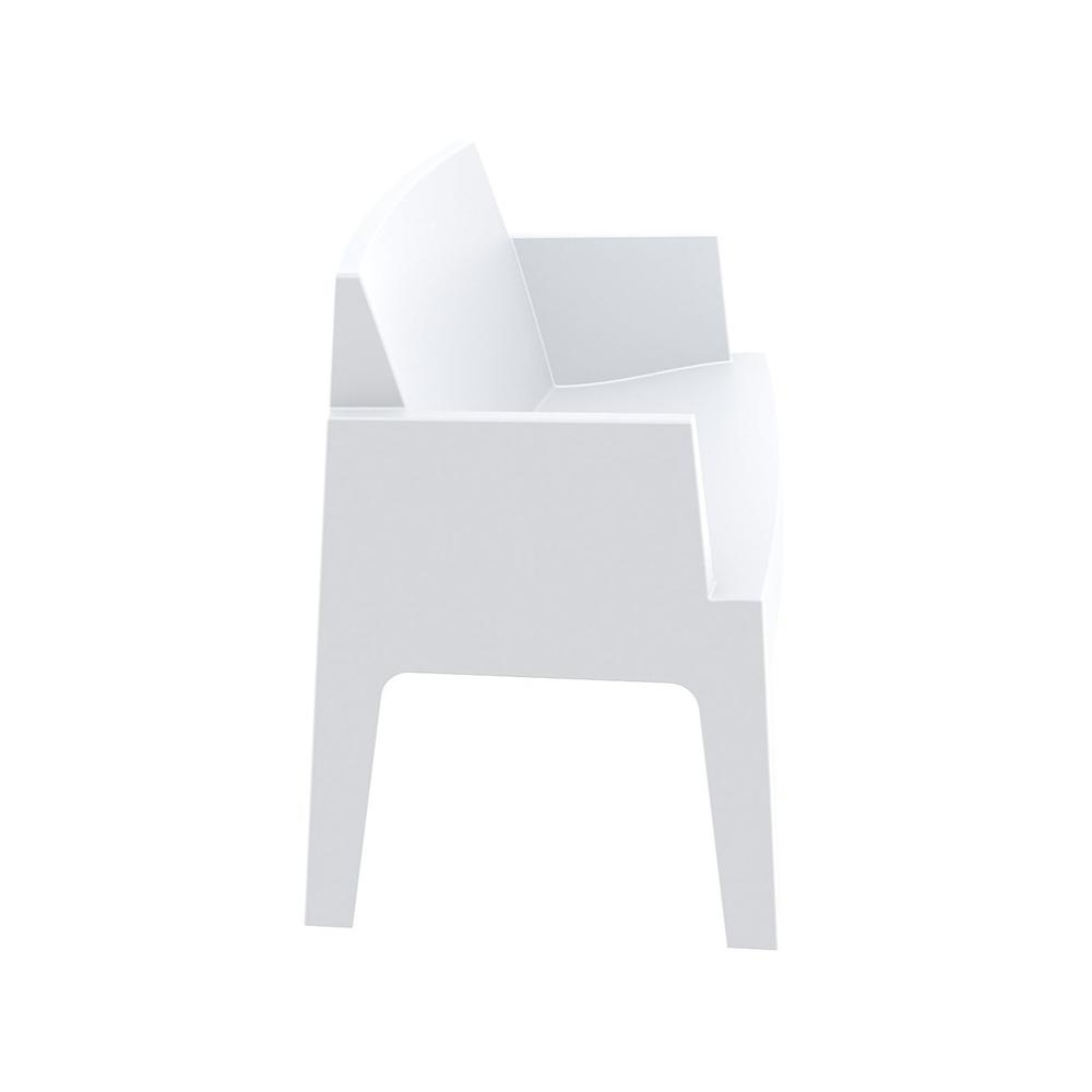Box Resin Outdoor Bench White