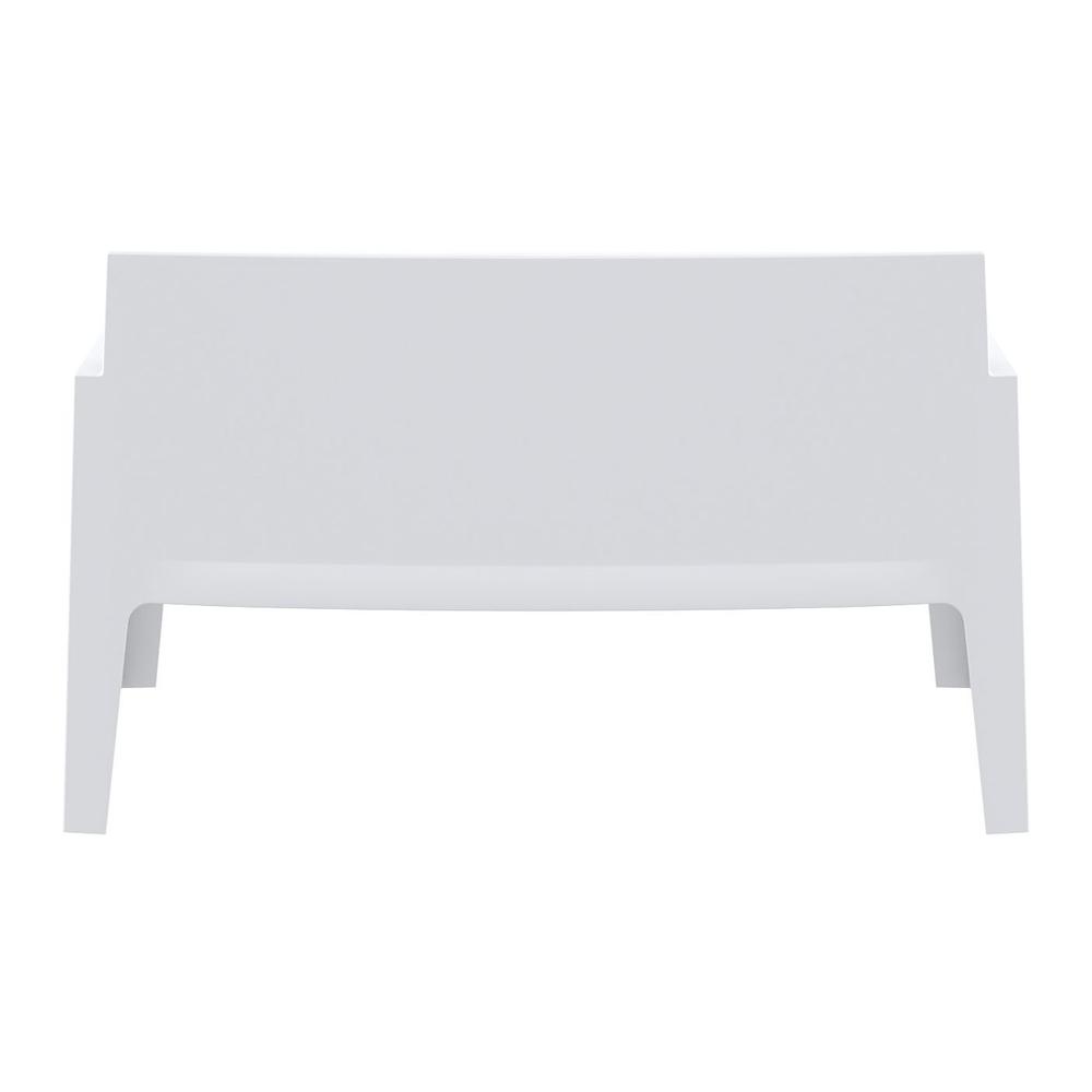 Box Resin Outdoor Bench White