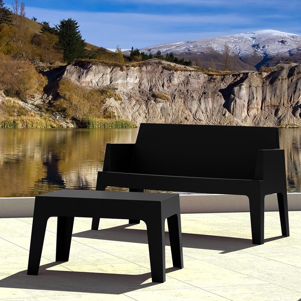 Box Resin Outdoor Center Table Black