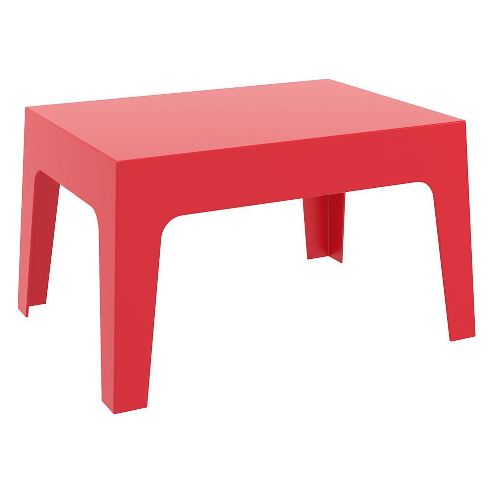 Box Resin Outdoor Center Table Red