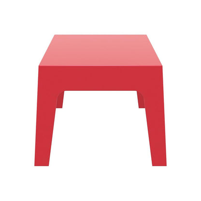 Box Resin Outdoor Center Table Red