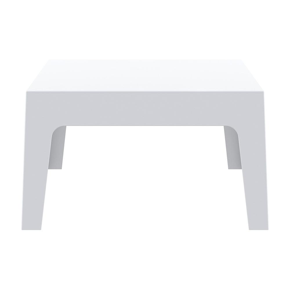 Box Resin Outdoor Center Table, White, Belen Kox