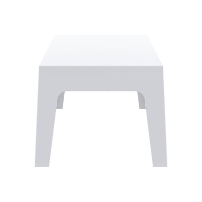 Box Resin Outdoor Center Table, White, Belen Kox