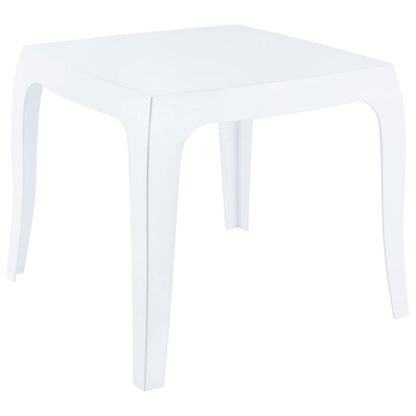 Queen Polycarbonate Side Table Glossy White