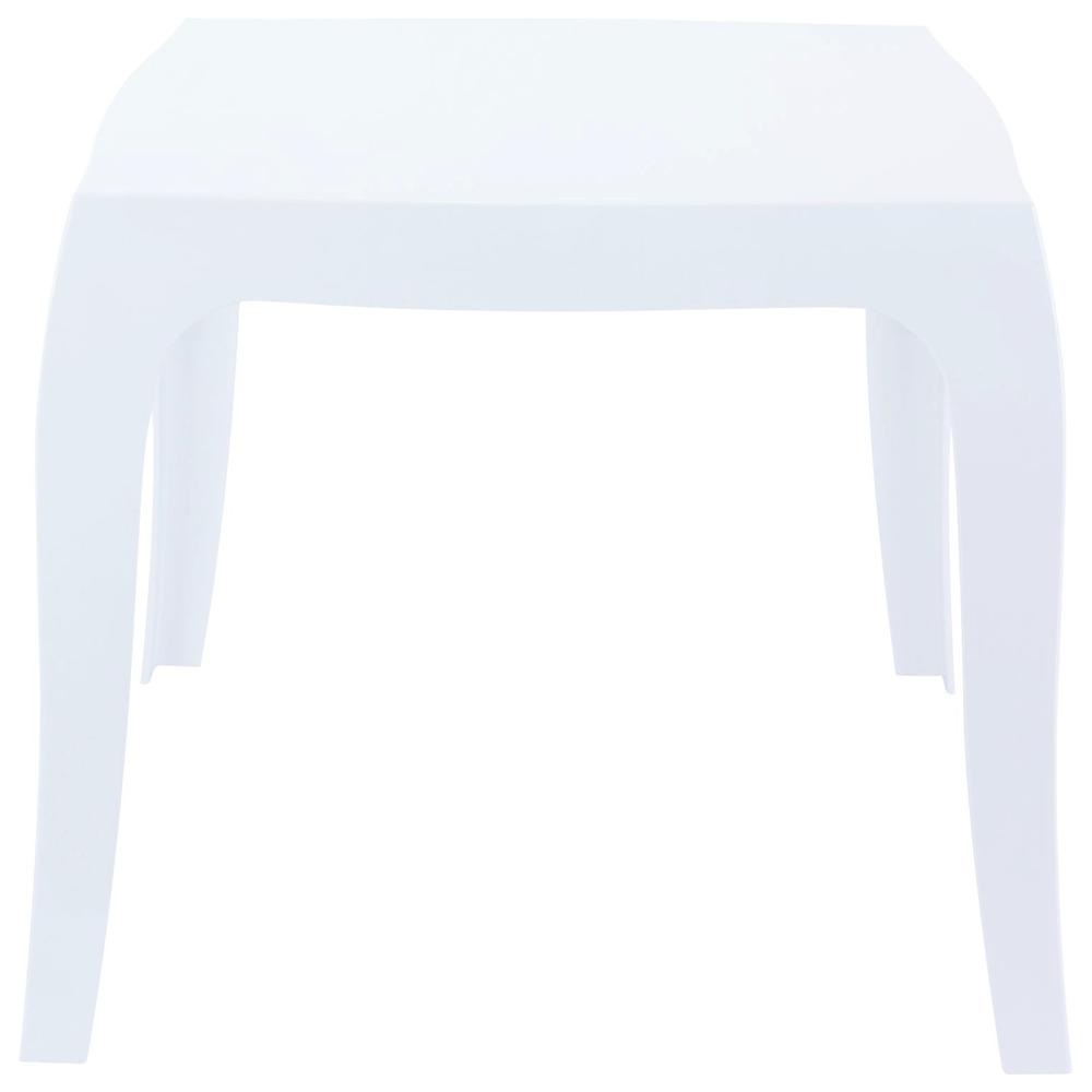Queen Polycarbonate Side Table Glossy White