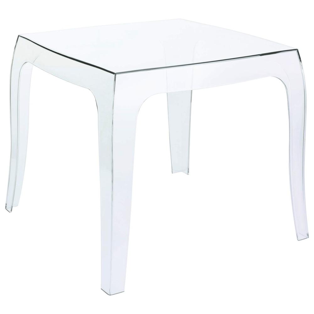 Queen Polycarbonate Side Table Transparent Clear