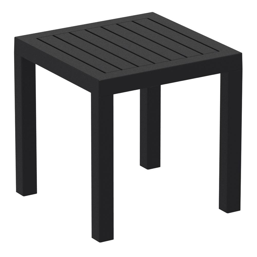 Ocean Square Resin Side Table Black