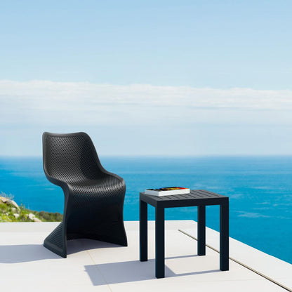 Ocean Square Resin Side Table Black