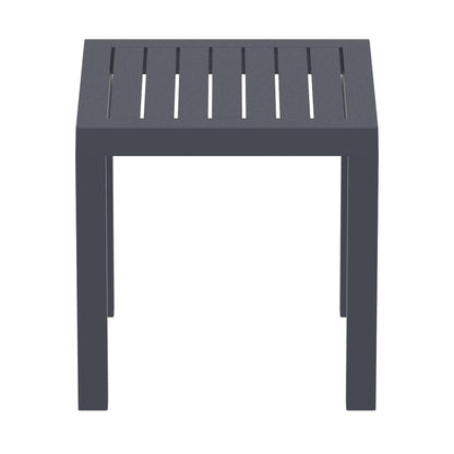 Ocean Square Resin Side Table Dark Gray