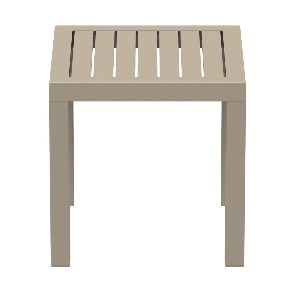 Square Resin Side Table, Taupe, Belen Kox