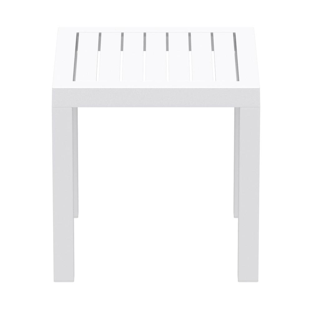 Square Resin Side Table, White, Belen Kox