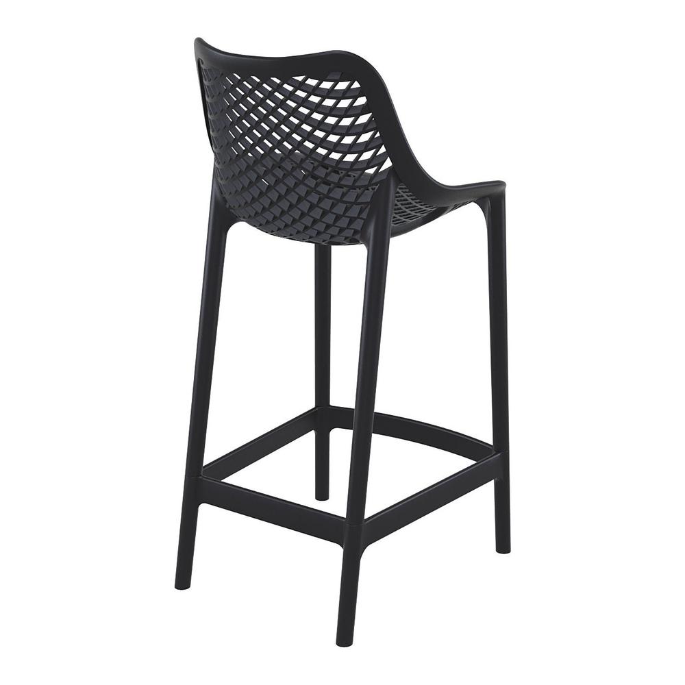 Outdoor Counter High Chair, Set of 2, Black, Belen Kox