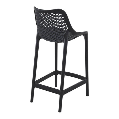 Outdoor Counter High Chair, Set of 2, Black, Belen Kox