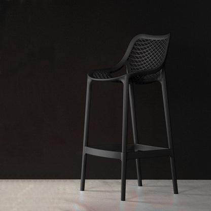 Outdoor Counter High Chair, Set of 2, Black, Belen Kox