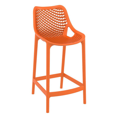 Counter Stool, Set Of 2, Orange, Belen Kox