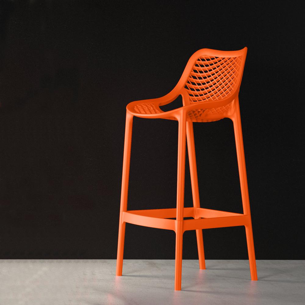Counter Stool, Set Of 2, Orange, Belen Kox