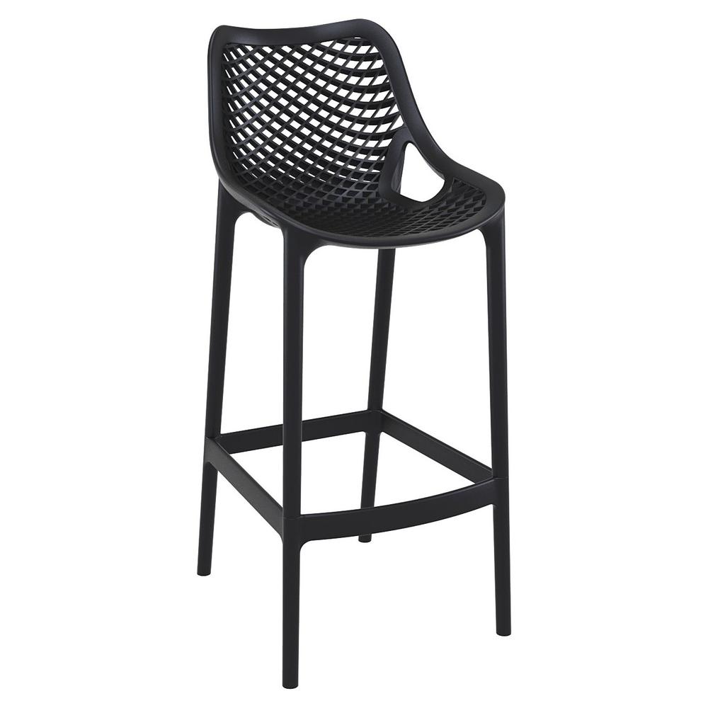 Outdoor Bar Chair, Set of 2, Black, Belen Kox