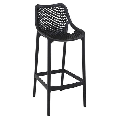 Outdoor Bar Chair, Set of 2, Black, Belen Kox