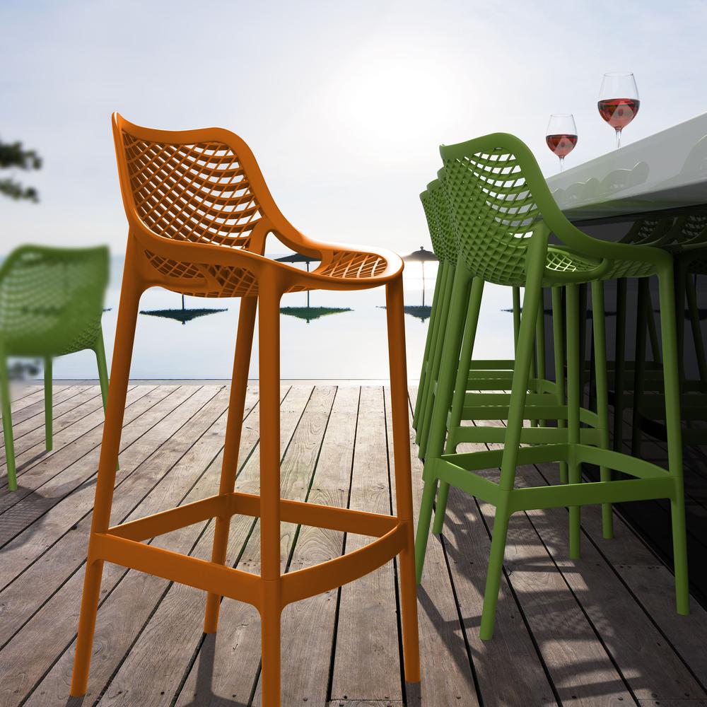 Bar Stool, Set Of 2, Orange, Belen Kox