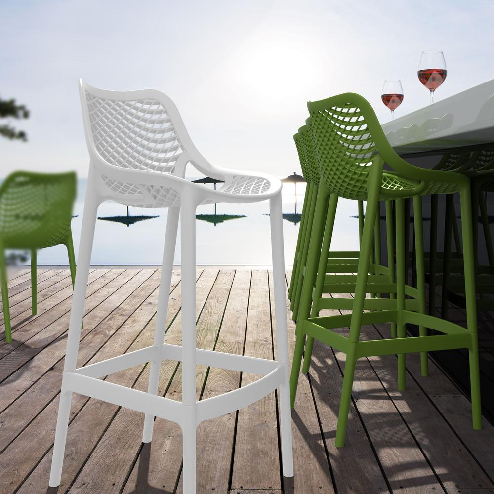 Bar Stool, Set Of 2, White, Belen Kox