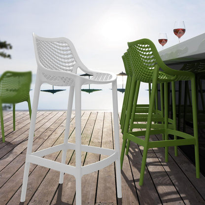 Bar Stool, Set Of 2, White, Belen Kox