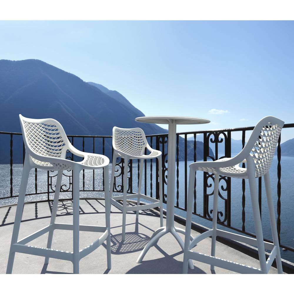 Bar Stool, Set Of 2, White, Belen Kox