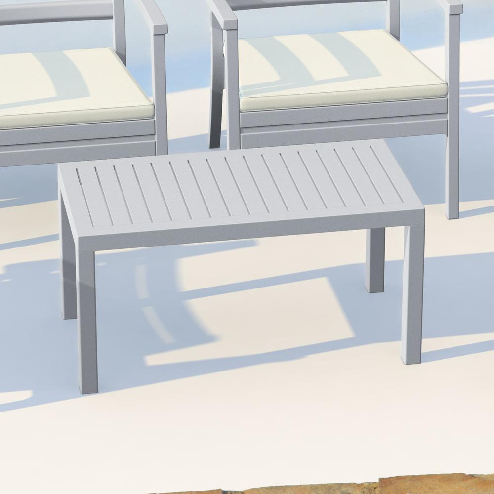 Ocean Rectangle Cofee Table Silver Gray