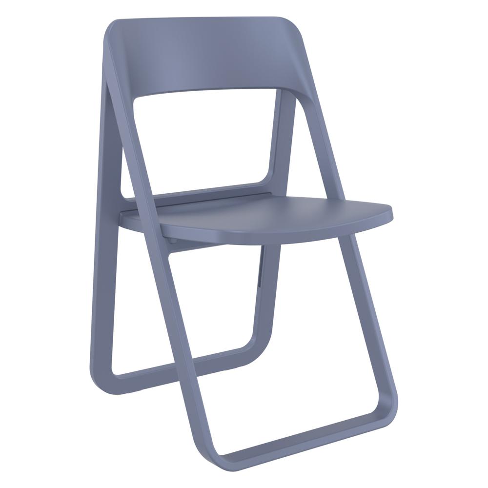 Dream Folding Outdoor Bistro Set with 2 Chairs Dark Gray