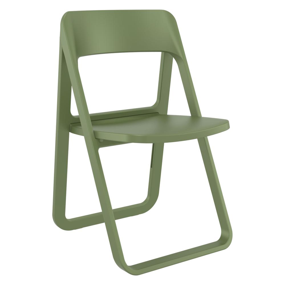 Dream Folding Outdoor Bistro Set with Olive Green Table and 2 Olive Green Chairs