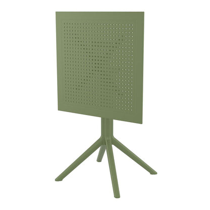 Dream Folding Outdoor Bistro Set with Olive Green Table and 2 Olive Green Chairs