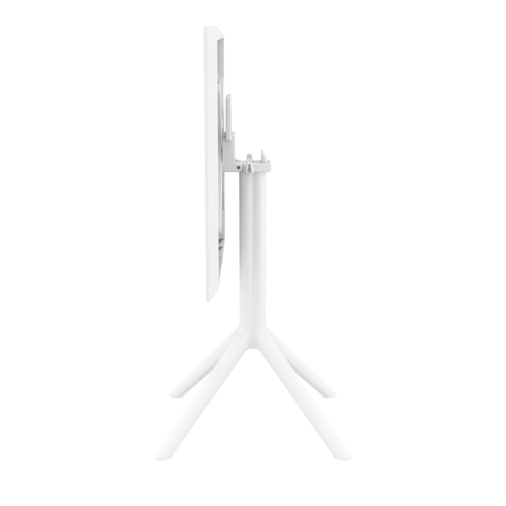 Dream Folding Outdoor Bistro Set with White Table and 2 Red Chairs