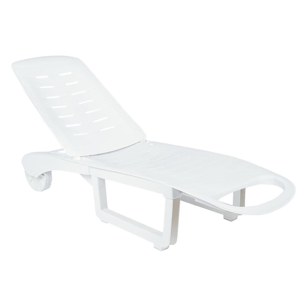 Sundance Pool Chaise Lounge White, Set of 2