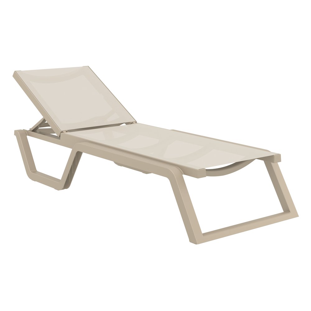 Rio Sling Chaise Taupe Frame Taupe Sling