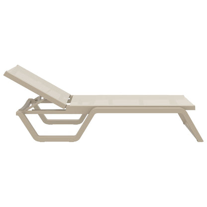Rio Sling Chaise Taupe Frame Taupe Sling