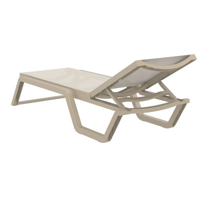 Rio Sling Chaise Taupe Frame Taupe Sling