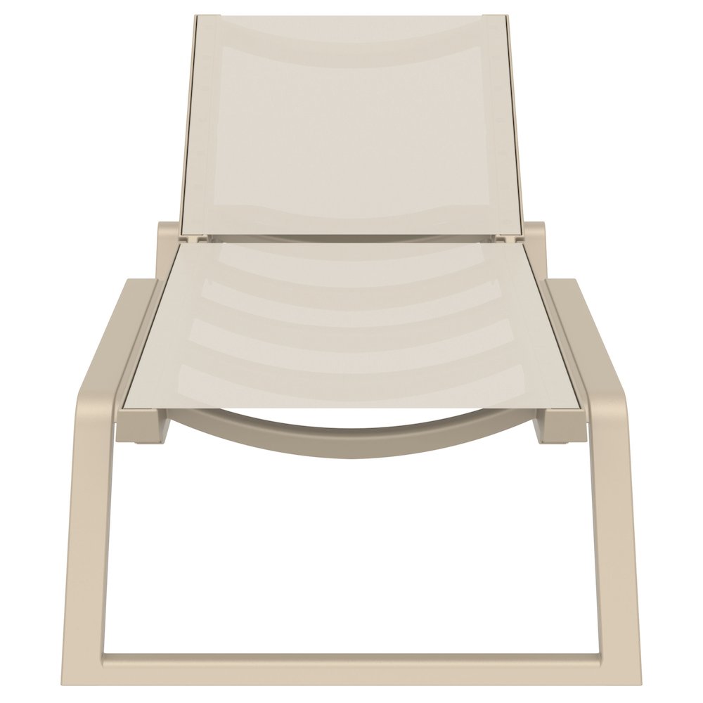 Rio Sling Chaise Taupe Frame Taupe Sling
